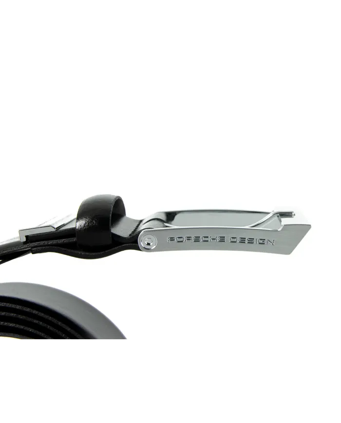 Porsche Design Cintura uomo in pelle lucida Nero