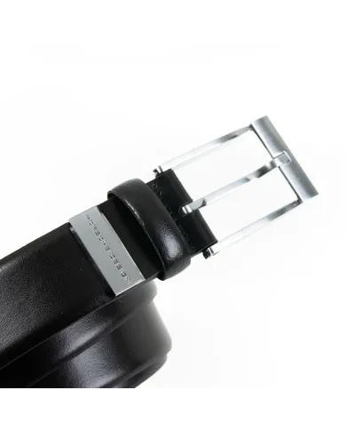 Porsche Design Cintura uomo in pelle lucida Nero