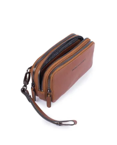Piquadro Pochette uomo in pelle Cuoio