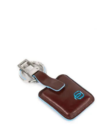 Piquadro Porta chiavi con "Connequ" per connessione allo smartphone, Piquadro "Blue square" Mogano