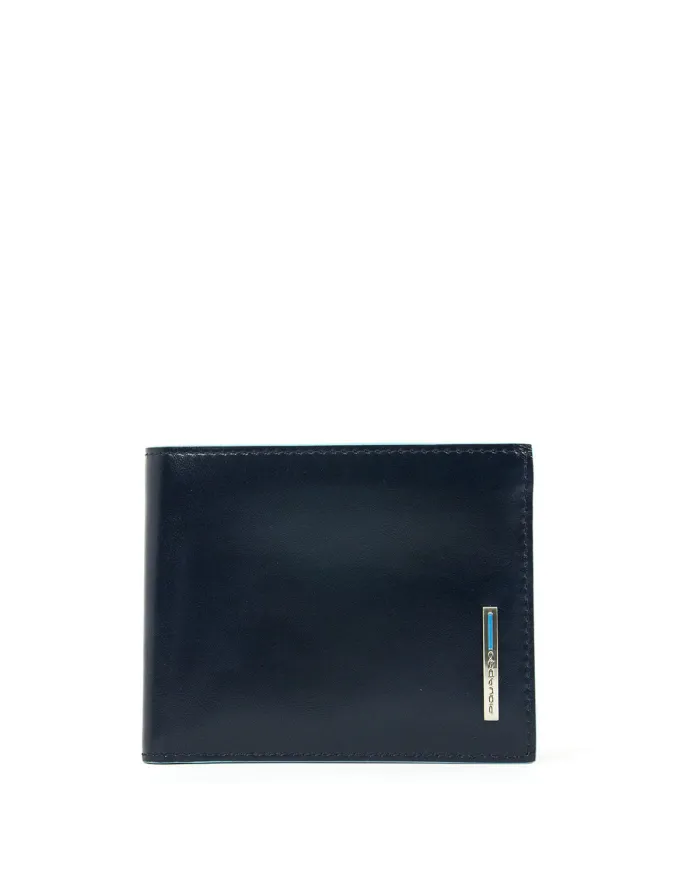 Piquadro Cofanetto regalo con portafoglio piccolo e portachiavi Blu