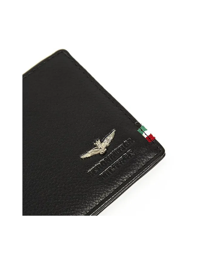 Aeronautica Militare Portafoglio piccolo per uomo "Flag" Nero