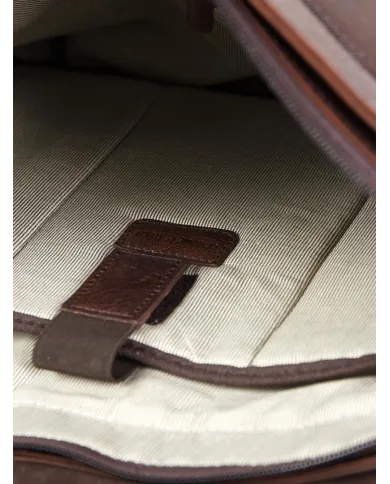 Aeronautica Militare Borsa zaino uomo in pelle "Vintage" Marrone