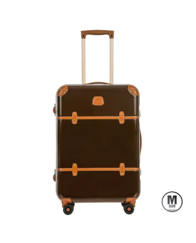 Bric's Trolley medio in Makrolon con riporti in cuoio, Bric's "Bellagio". Marrone/Cuoio
