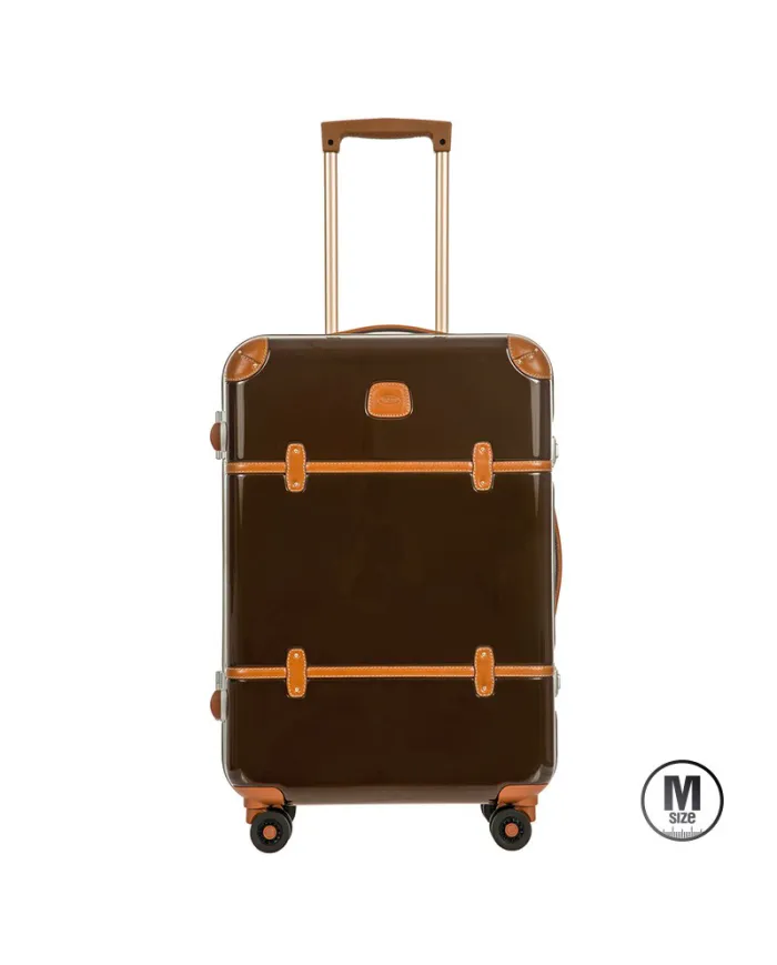 Bric's Trolley medio in Makrolon con riporti in cuoio, Bric's "Bellagio". Marrone/Cuoio