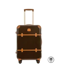 Bric's Trolley medio in Makrolon con riporti in cuoio, Bric's "Bellagio". Marrone/Cuoio