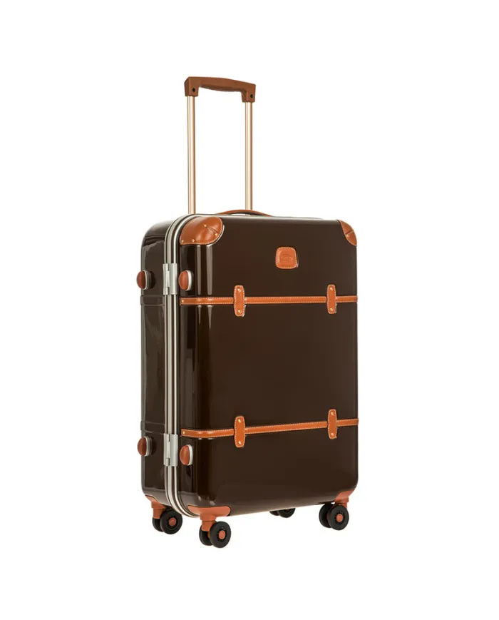 Bric's Trolley medio in Makrolon con riporti in cuoio, Bric's "Bellagio". Marrone/Cuoio