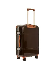 Bric's Trolley medio in Makrolon con riporti in cuoio, Bric's "Bellagio". Marrone/Cuoio