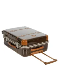 Bric's Trolley medio in Makrolon con riporti in cuoio, Bric's "Bellagio". Marrone/Cuoio