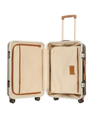 Bric's Trolley medio in Makrolon con riporti in cuoio, Bric's "Bellagio". Marrone/Cuoio