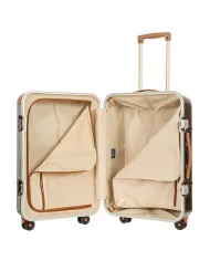 Bric's Trolley medio in Makrolon con riporti in cuoio, Bric's "Bellagio". Marrone/Cuoio