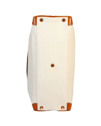 Bric's Borsone cabina in tessuto "Firenze" Panna/Cuoio