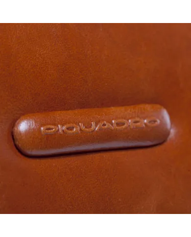 Piquadro Cartella in pelle con porta pc 15" Blue square Mogano