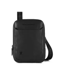 Piquadro Borsa uomo in pelle, con tasca per tablet 7", Piquadro "Black square" Nero