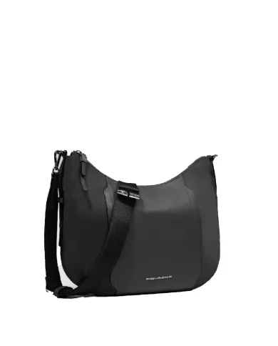 Piquadro Borsa tessuto e pelle Lyra Nero