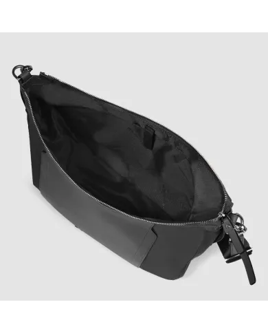 Piquadro Borsa tessuto e pelle Lyra Nero