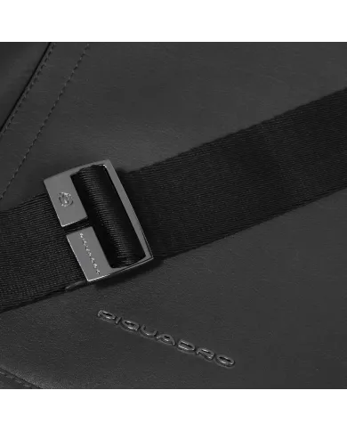 Piquadro Borsa tessuto e pelle Lyra Nero