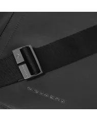 Piquadro Borsa tessuto e pelle Lyra Nero