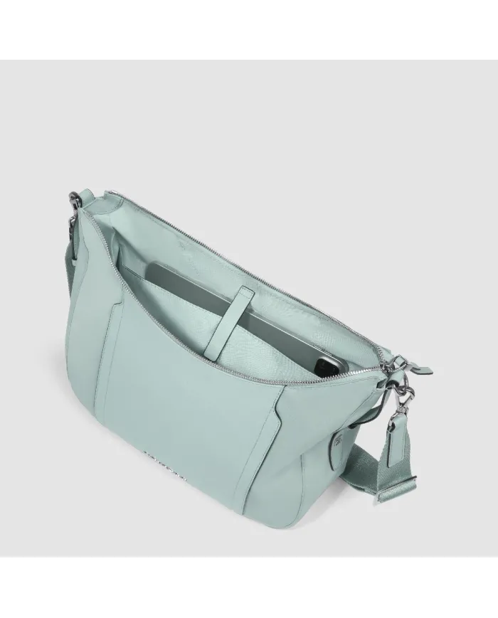 Piquadro Borsa tessuto e pelle Lyra Verde