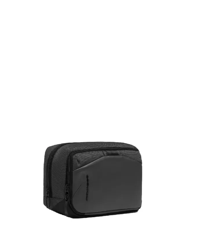 Piquadro Necessaire in tessuto riciclato PQ Earth Nero