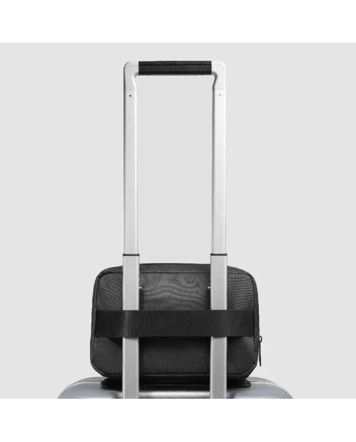 Piquadro Necessaire in tessuto riciclato PQ Earth Nero