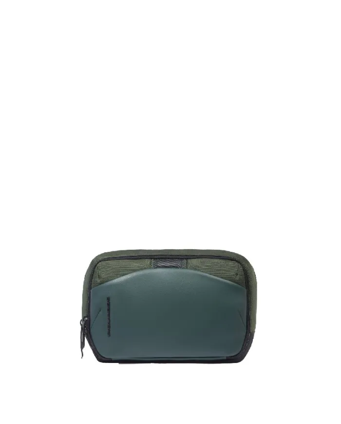 Piquadro Necessaire in tessuto riciclato PQ Earth Verde