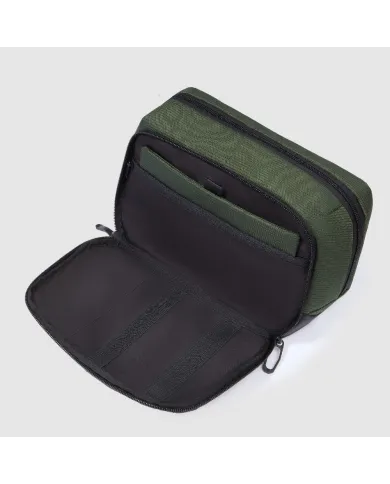 Piquadro Necessaire in tessuto riciclato PQ Earth Verde