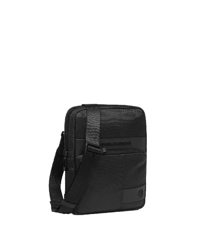 Piquadro Borsello piccolo tessuto riciclato Wollem Nero