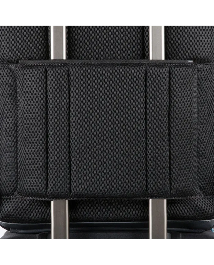 Piquadro Zaino porta pc 15,6" pelle con placca USB Nero