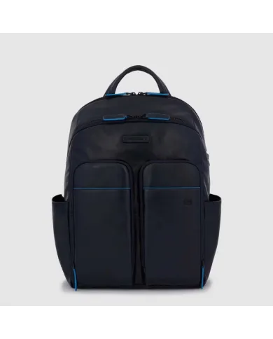 Piquadro Zaino in pelle porta pc 14 Blue square B2V