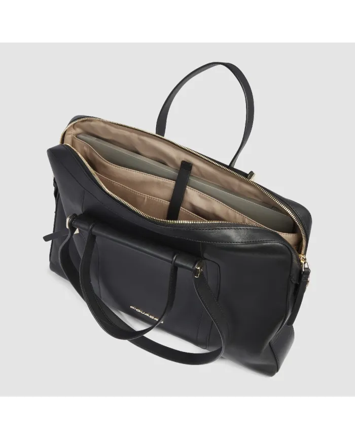 Piquadro Cartella donna pelle pc 15" Circle Nero