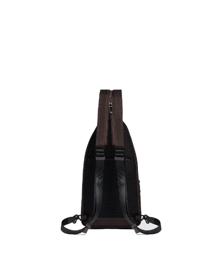 Piquadro Monospalla tessuto Wollem Testa moro