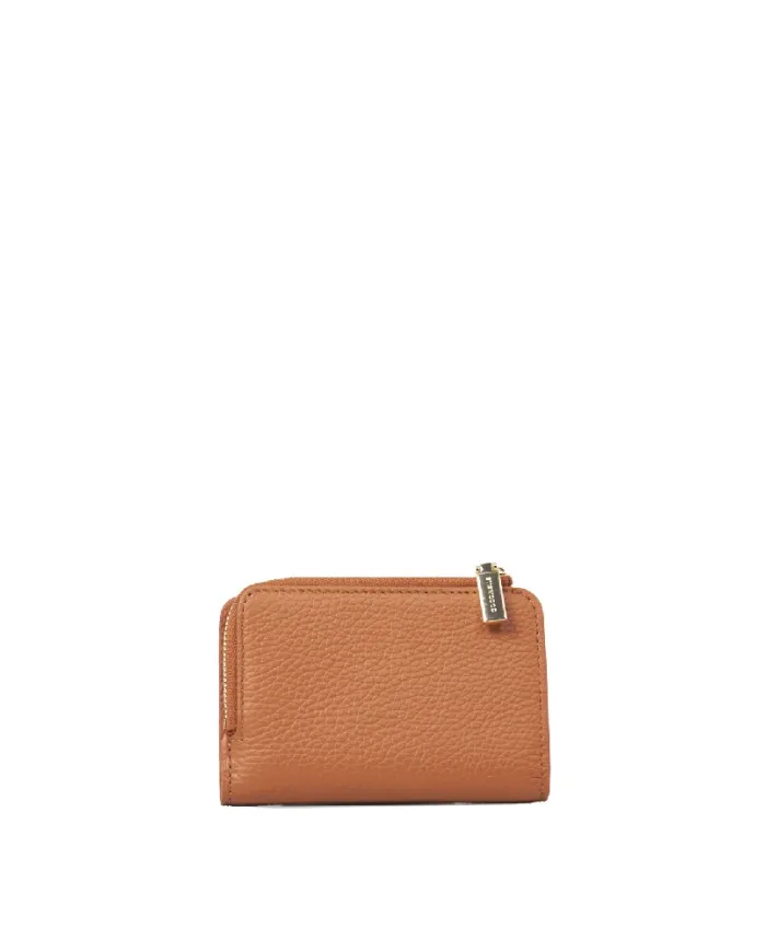 Coccinelle Portafoglio piccolo in pelle Metallic Soft Cuoio