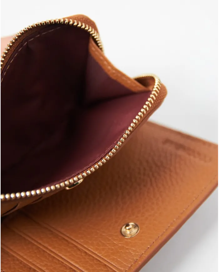 Coccinelle Portafoglio piccolo in pelle Metallic Soft Cuoio