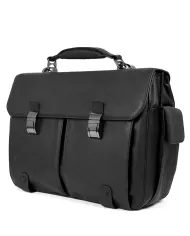 Piquadro Cartella in pelle porta pc 15,6, "Black square" Testa moro