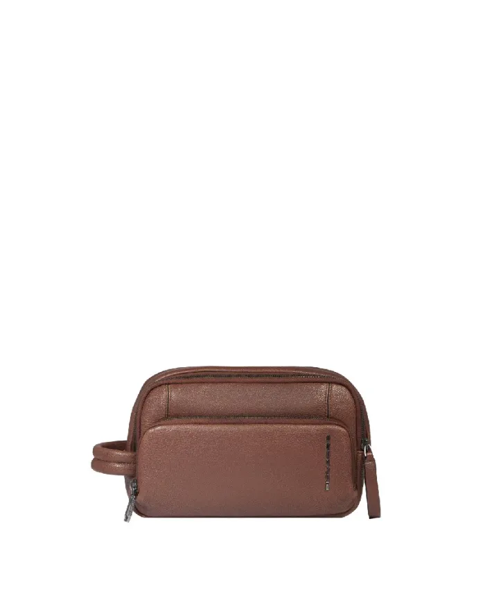 Piquadro Beauty case pelle Cronus Marrone