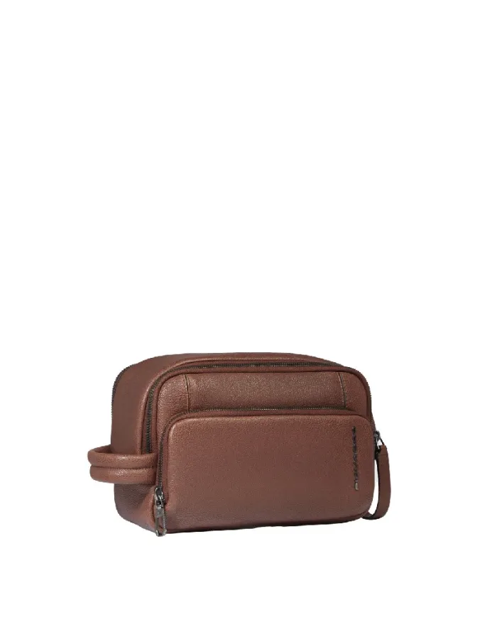 Piquadro Beauty case pelle Cronus Marrone