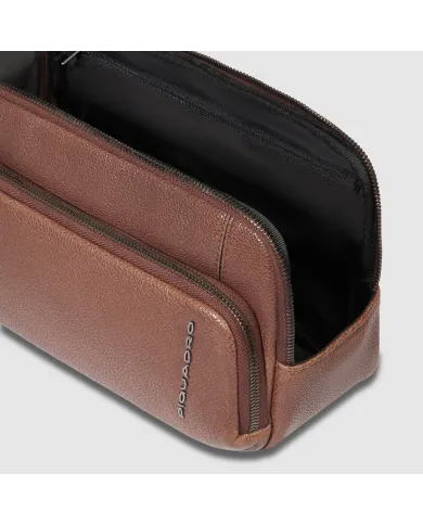 Piquadro Beauty case pelle Cronus Marrone