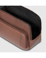 Piquadro Beauty case pelle Cronus Marrone