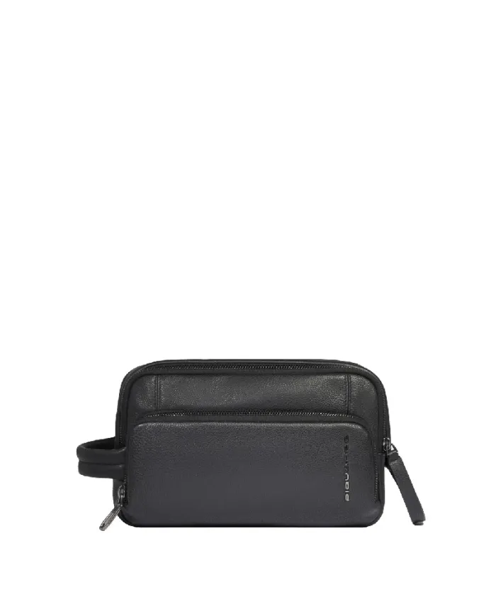 Piquadro Beauty case pelle Cronus Nero