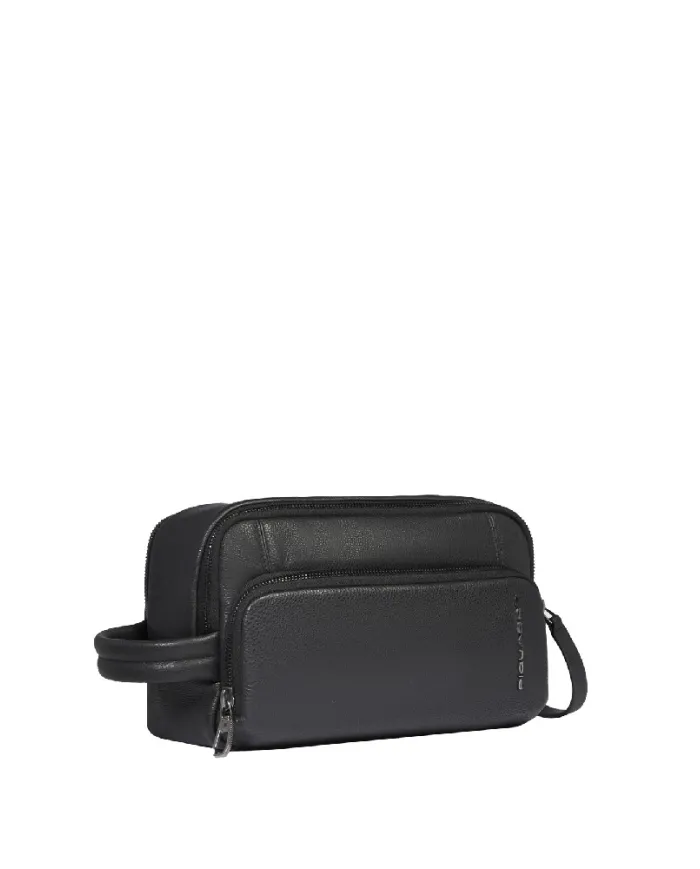 Piquadro Beauty case pelle Cronus Nero