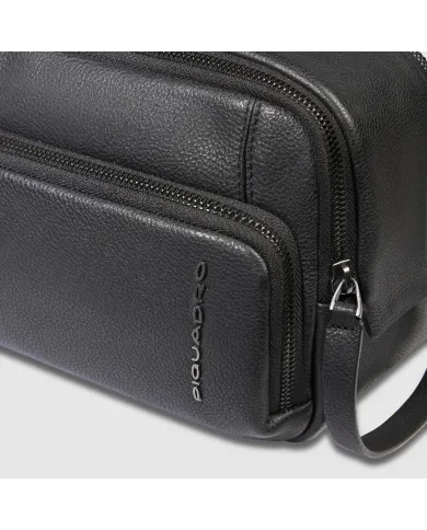 Piquadro Beauty case pelle Cronus Nero