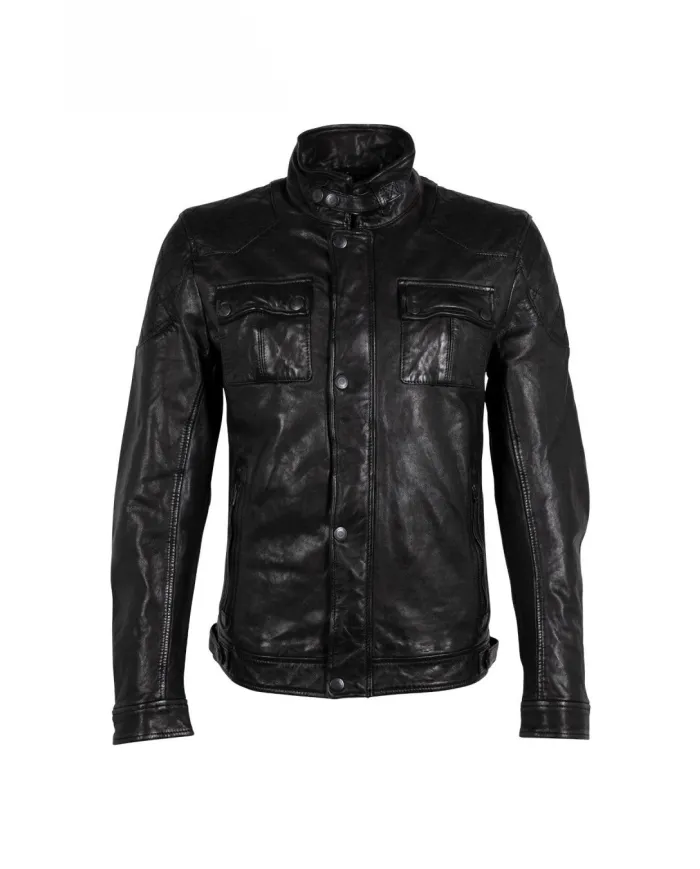 Gipsy Giacca in pelle uomo Nevado Nero