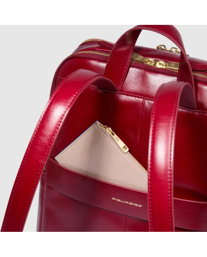 Piquadro Zaino donna porta pc 14" Blue Square Rosso