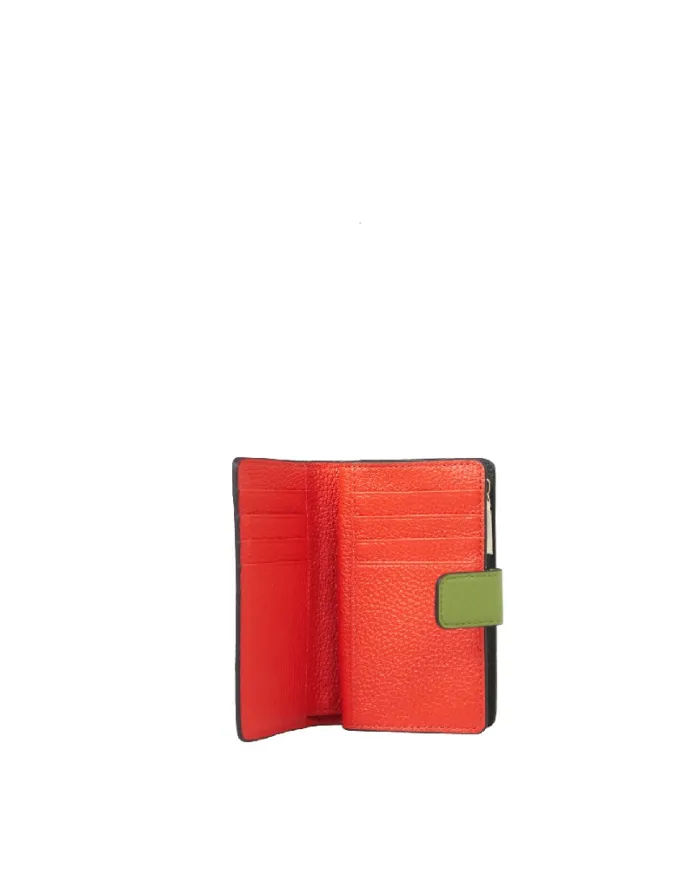 Coccinelle Portafoglio in pelle Metallic Tricolor Verde/Multicolor