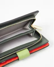 Coccinelle Portafoglio in pelle Metallic Tricolor Verde/Multicolor