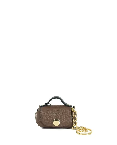 Visona Portachiavi mini borsa Marrone