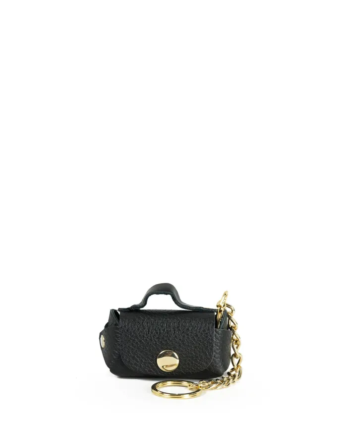 Visona Portachiavi mini borsa Nero