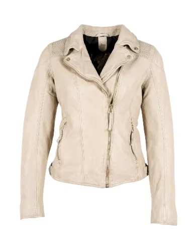 Gipsy Giacca chiodo donna in pelle Beige Gipsy Giacca chiodo donna in pelle Beige