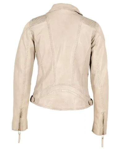 Gipsy Giacca chiodo donna in pelle Beige Gipsy Giacca chiodo donna in pelle Beige